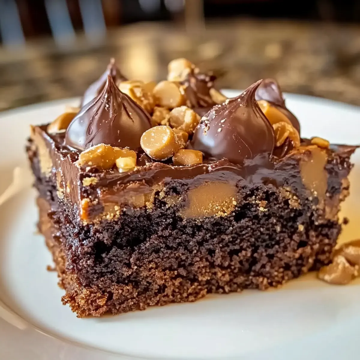 Peanut Butter Cup Dump Cake