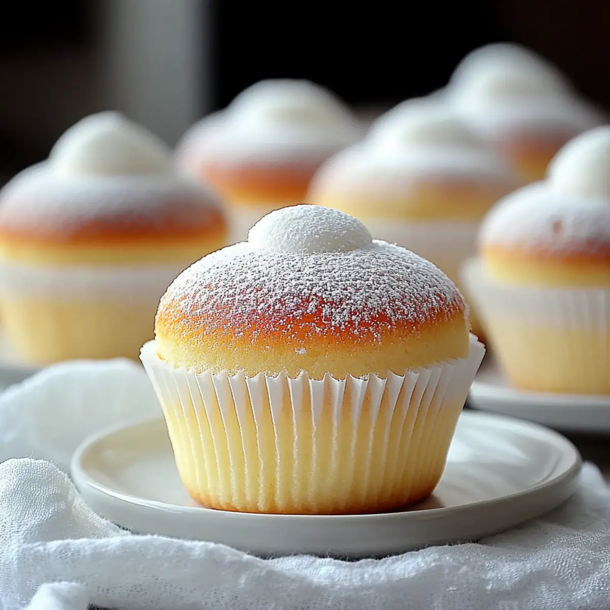 Fluffy Japanese Cotton Cheesecake Cupcakes