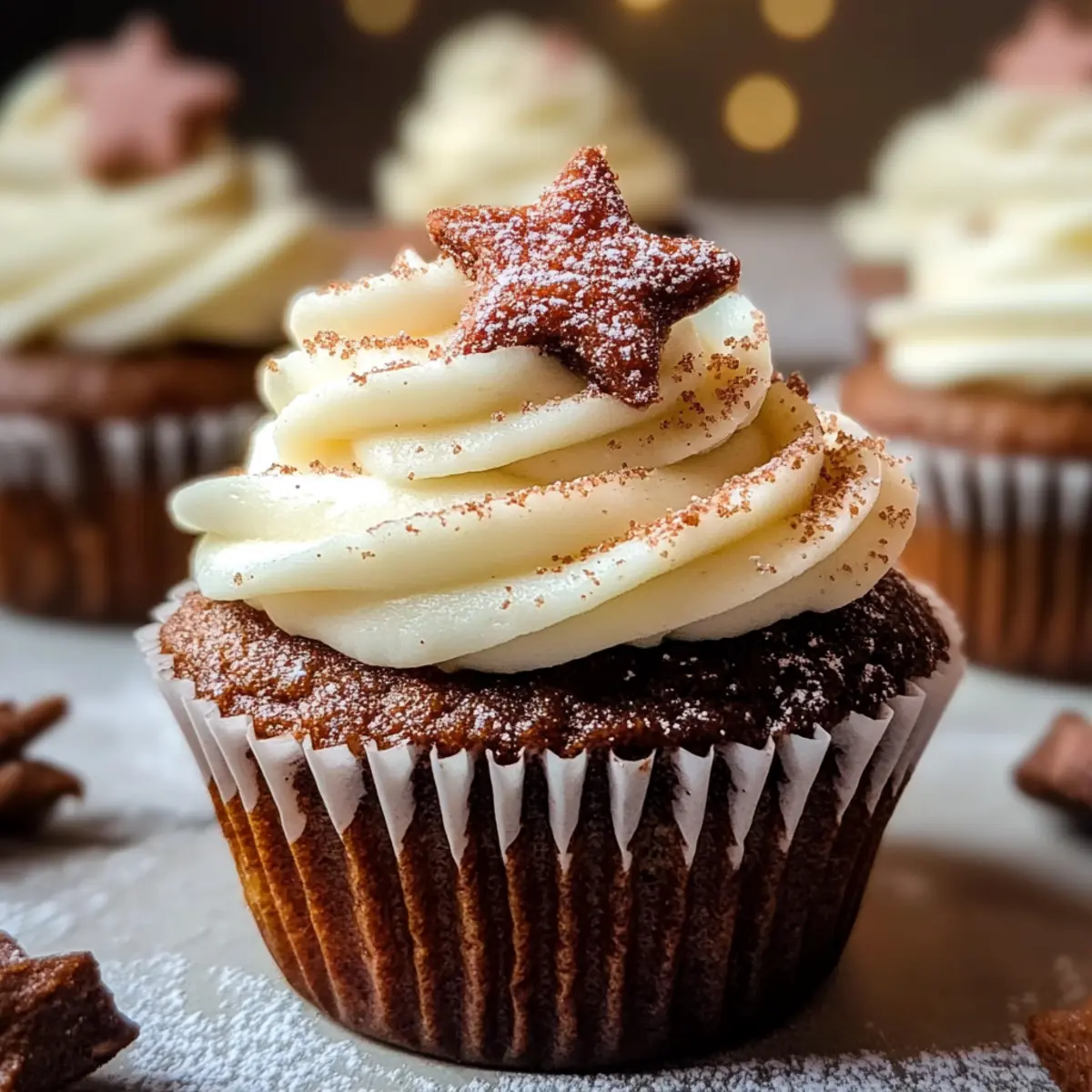 Gingerbread Cupcakes with Cream Cheese Frosting