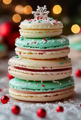 Christmas Tree Cake Macarons