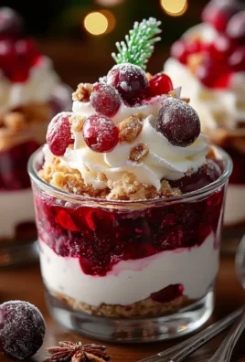 Christmas Cranberry Cream Cheese Trifle Cups