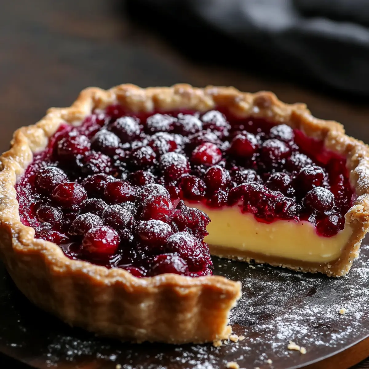 Cranberry Custard Pie