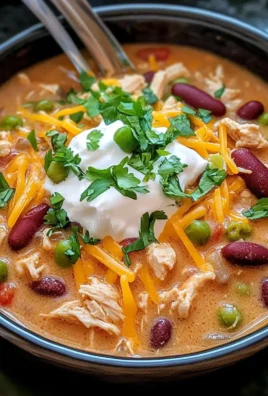 Crockpot Cream Cheese Chicken Chili