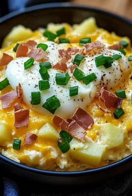 Cheesy Potato Egg Scramble
