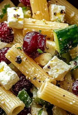 Feta & Cranberry Rigatoni Salad with Lemon Vinaigrette