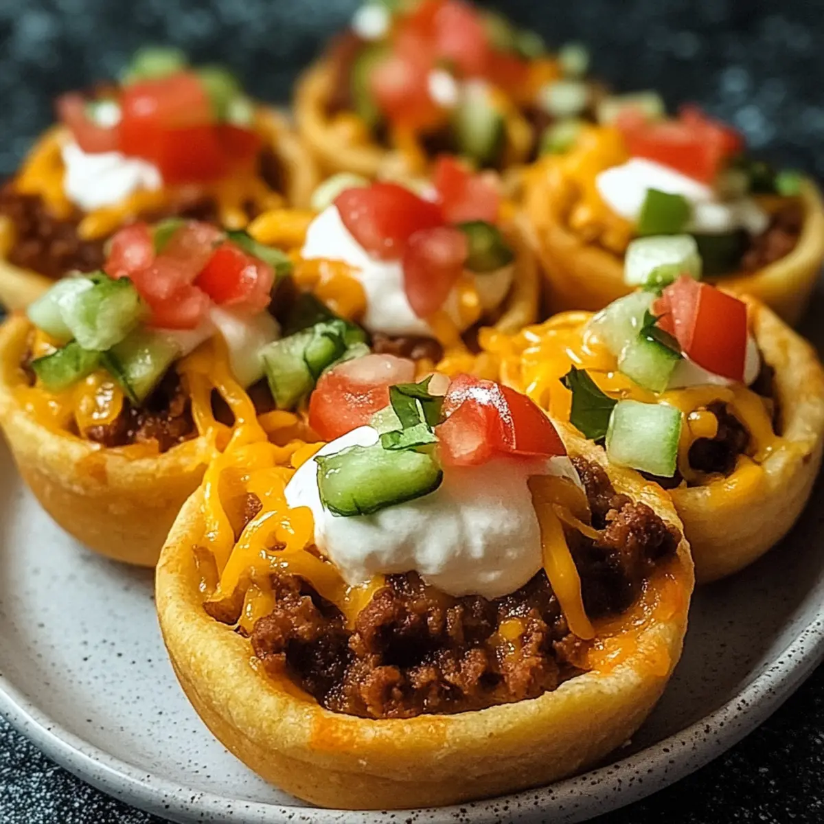 Cheesy Taco Cups Snack Bake