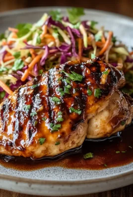 Sticky Apple Cider Chicken with Crisp Autumn Slaw