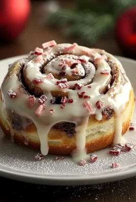 Peppermint Bark Cinnamon Rolls