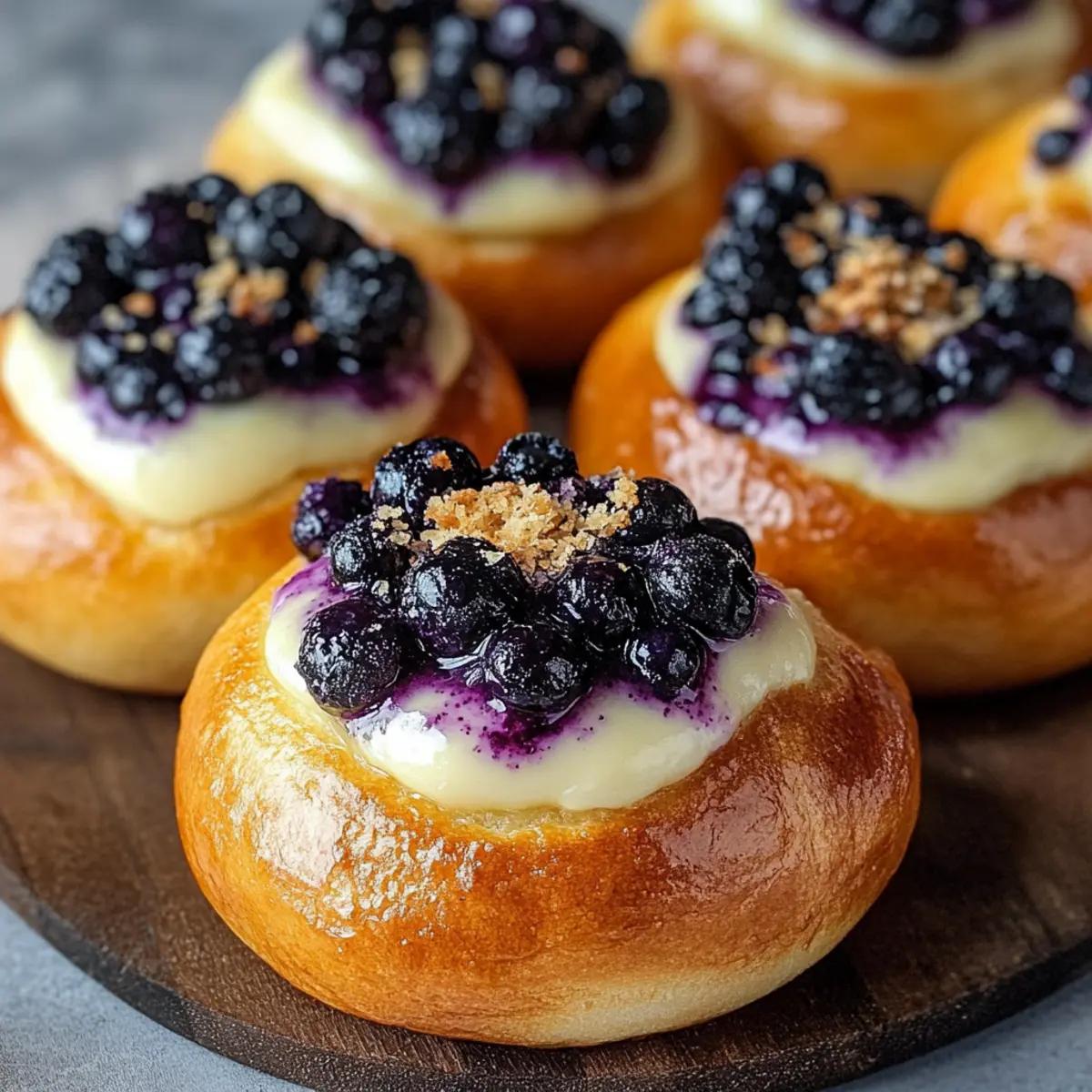 Blueberry Cheesecake Brioche Buns