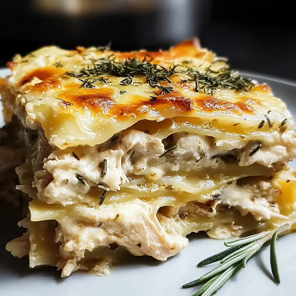 Rosemary Chicken Lasagna Layers