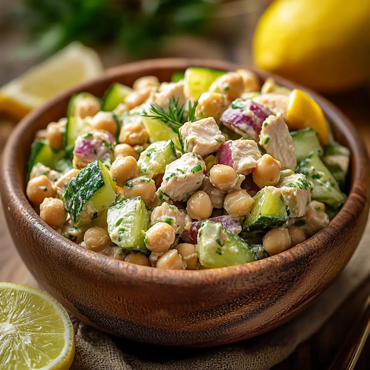 Healthy Tuna Garbanzo Bean Salad