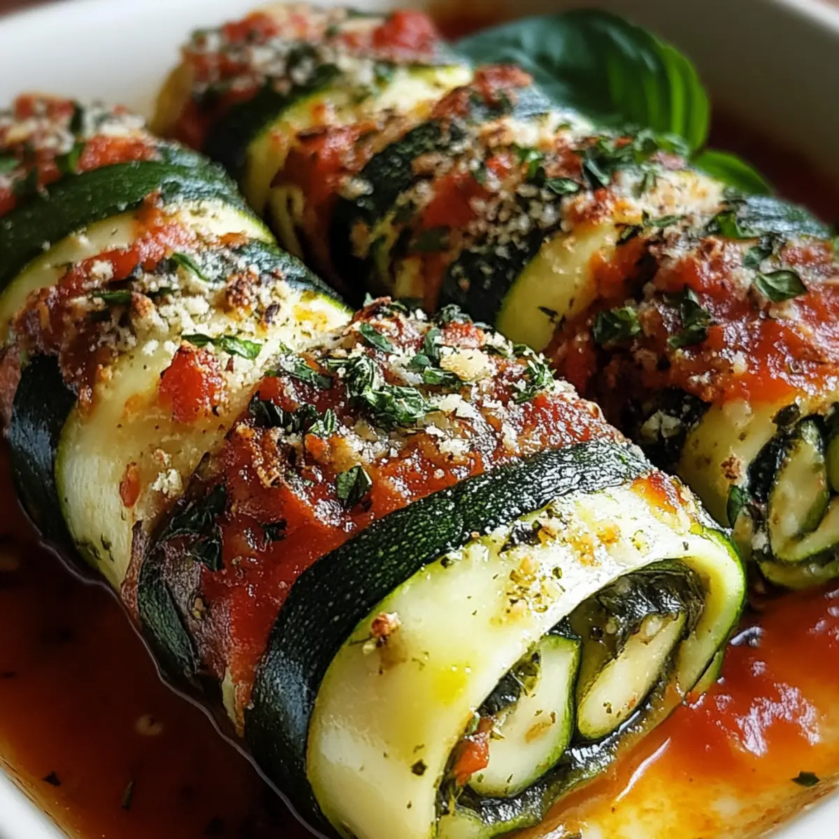 Vegan Zucchini Spinach Rollatini