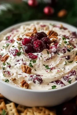 Cranberry Pecan Snowflake Cream Cheese Dip