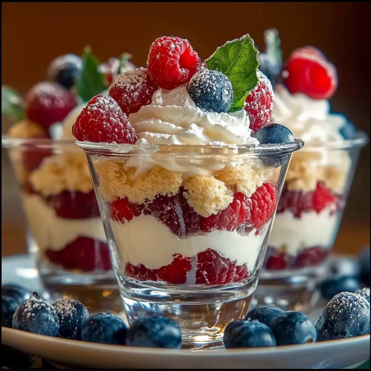 Creamy Christmas Trifle Parfait Shots