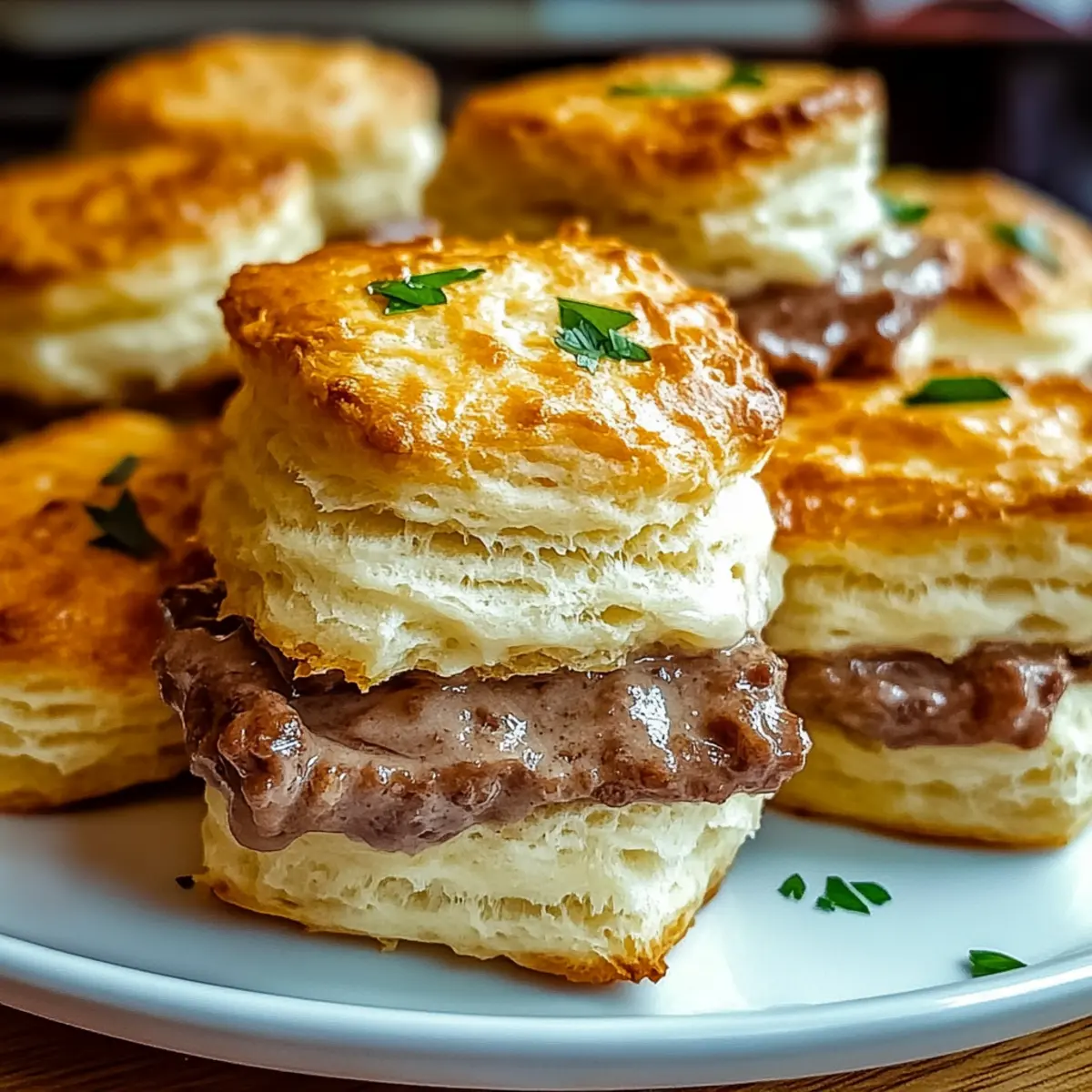 Baked French Dip Biscuits