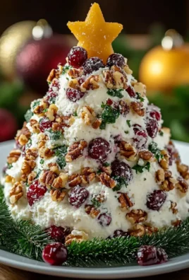 Christmas Cranberry Pecan Cheese Ball Tree