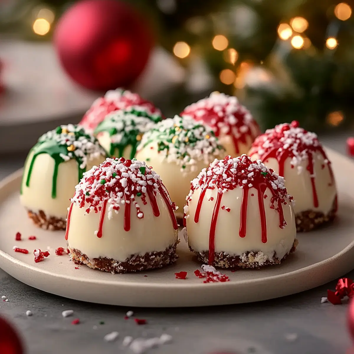 No-Bake Christmas Cheesecake Bites