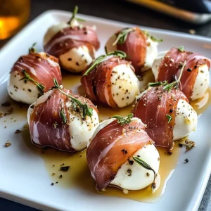Prosciutto Wrapped Mozzarella Bites