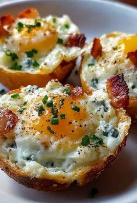 Cloud eggs blue cheese bacon