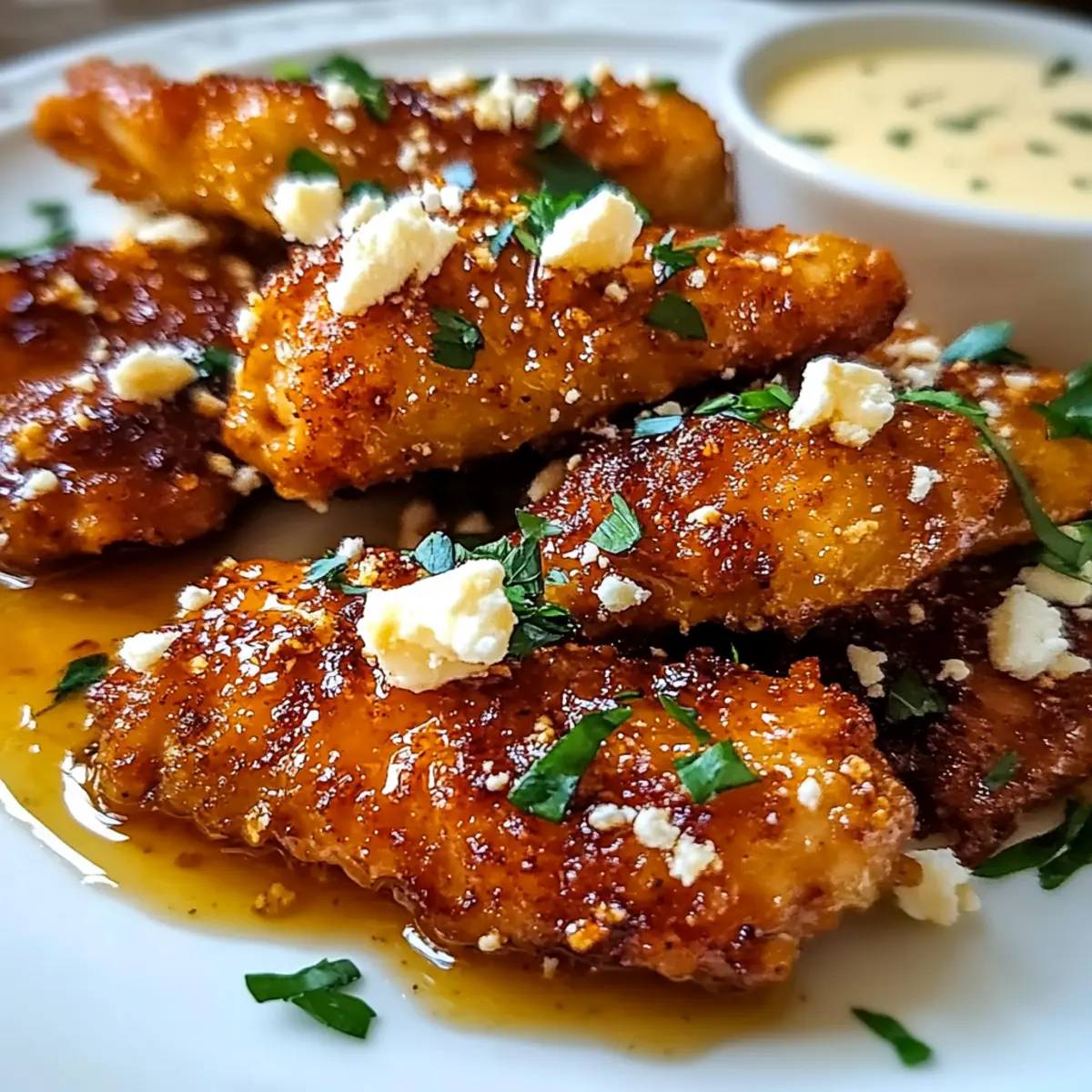 Crispy Hot Honey Feta Chicken