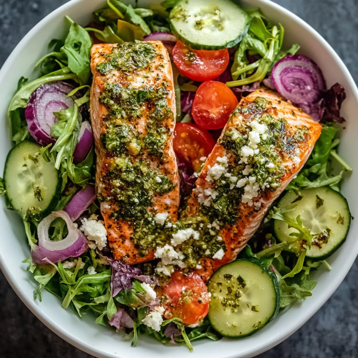Herb-Crusted Salmon Salad