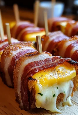 Bacon Wrapped Grilled Cheese Fingers