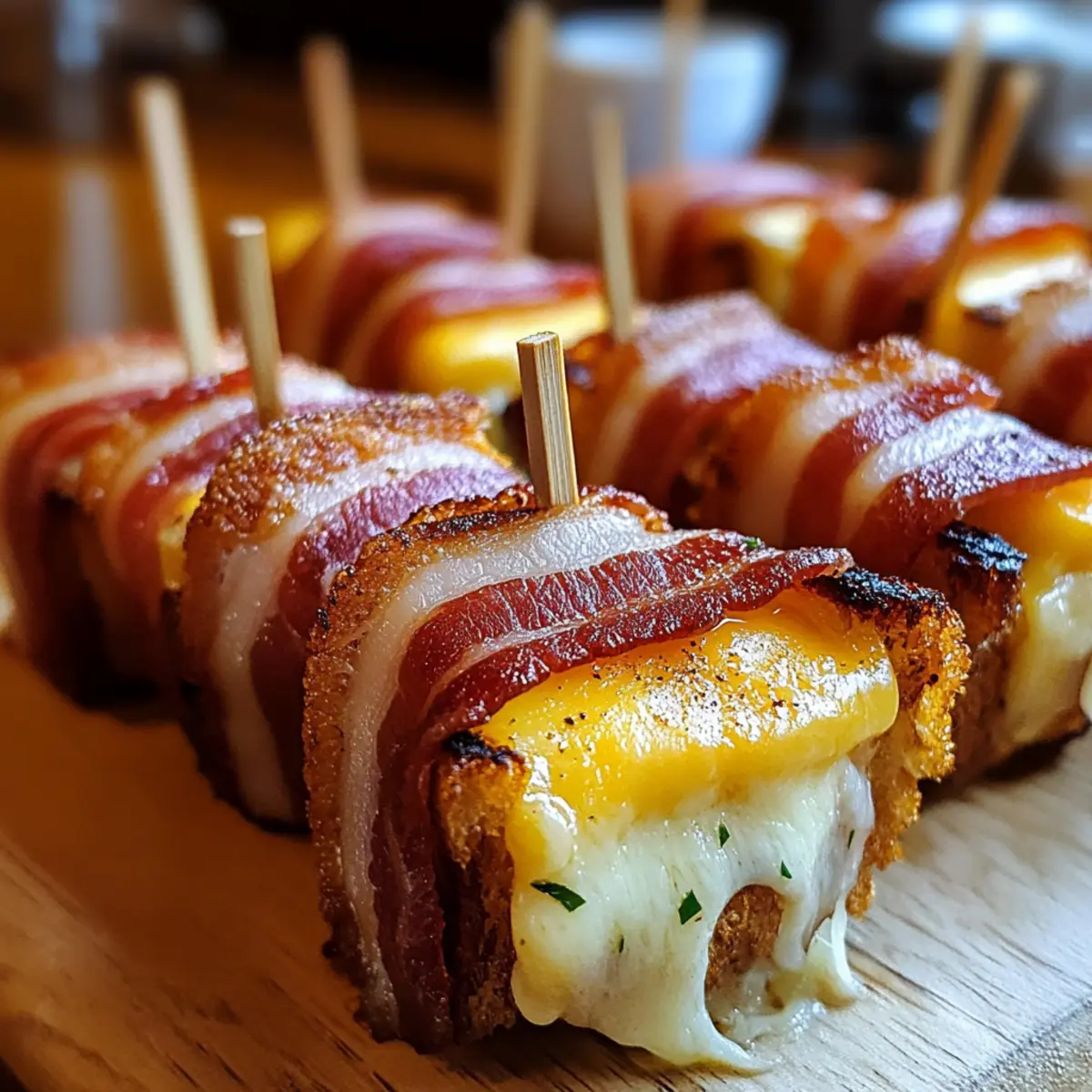 Bacon Wrapped Grilled Cheese Fingers