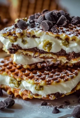 Chocolate Cannoli Pizzelle Sandwiches