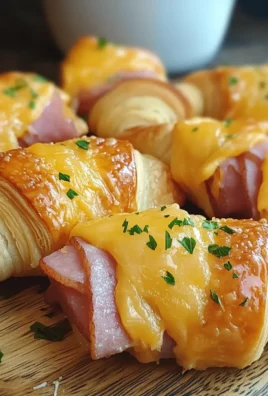 Ham Cheddar Crescent Roll-Ups