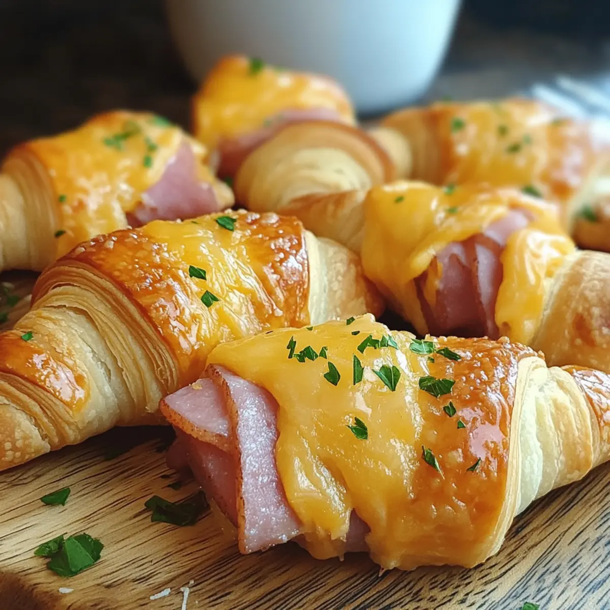 Ham Cheddar Crescent Roll-Ups