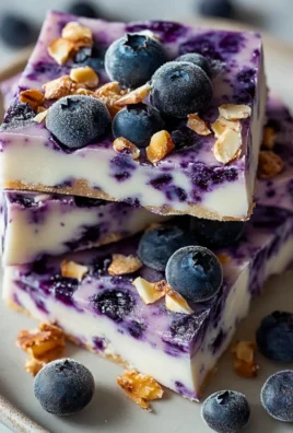 Blueberry Frozen Cottage Cheese Bark