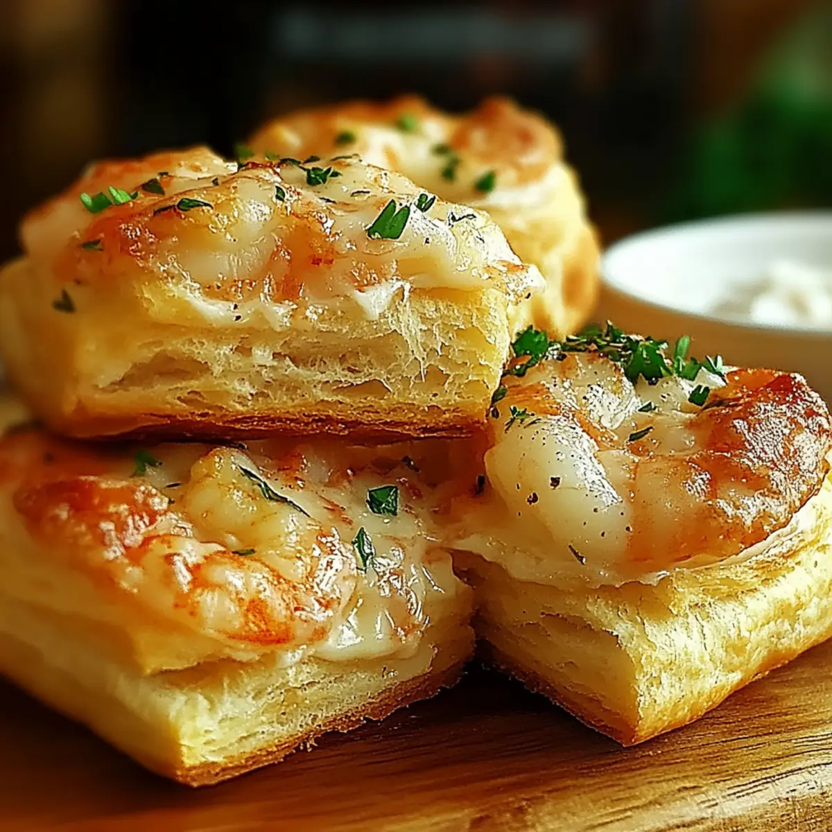 Savory Shrimp Crab Biscuit Melts