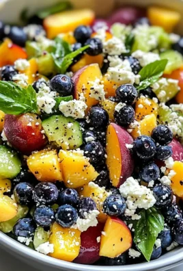 Blueberry Peach Feta Salad