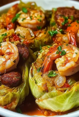 Keto Cajun Shrimp & Sausage Stuffed Cabbage
