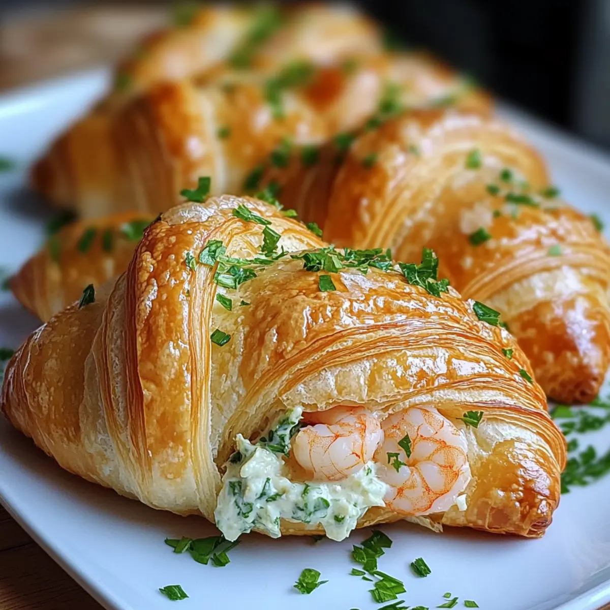 Buttery Shrimp Stuffed Croissants