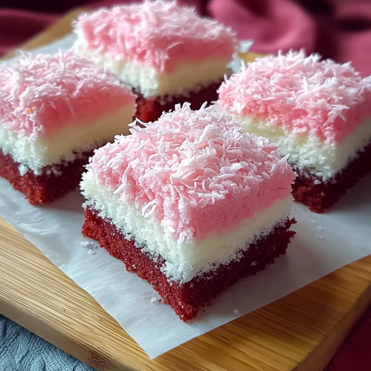 Pink Coconut Snowball Cake Bars