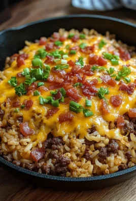 Bacon Cheeseburger Rice Skillet