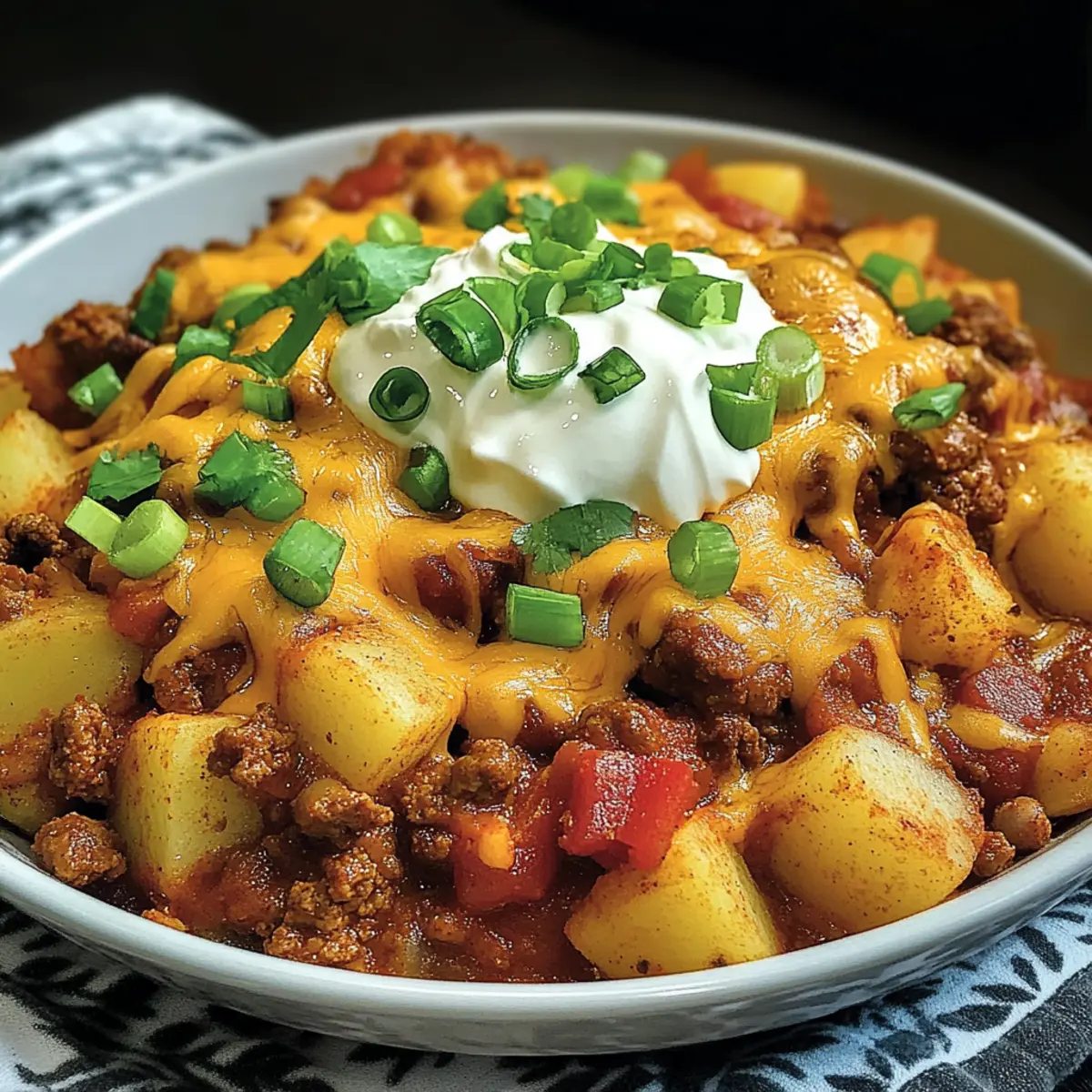 Chili Cheese Potato Skillet