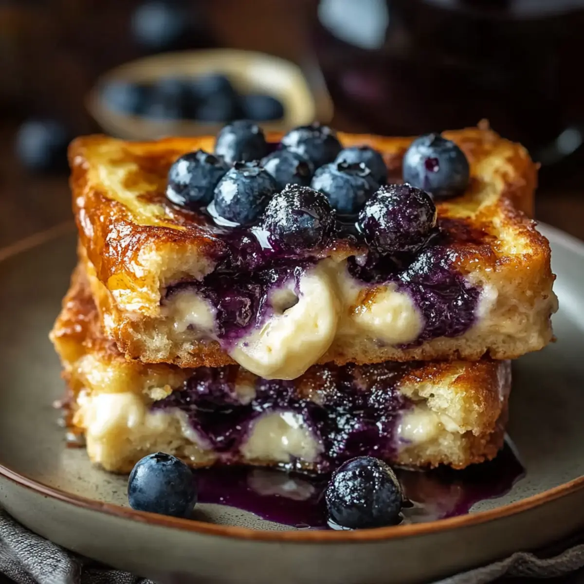 Blueberry Cream Cheese French Toast