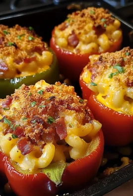 Smoked Bacon Mac Cheeseburger Stuffed Pepper Bombs