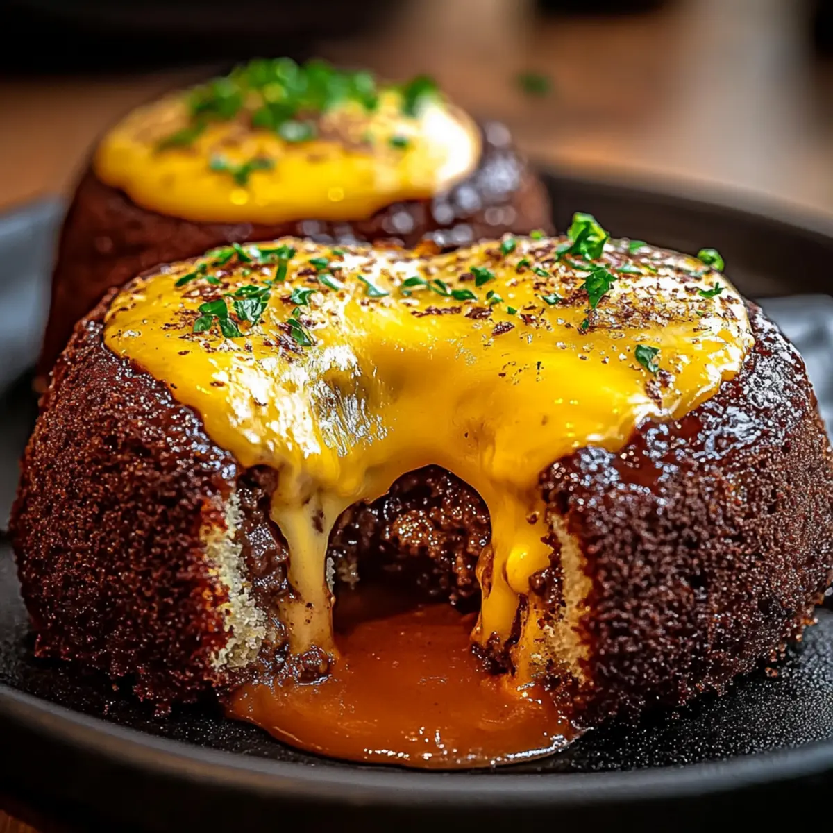 Cheeseburger Lava Cake
