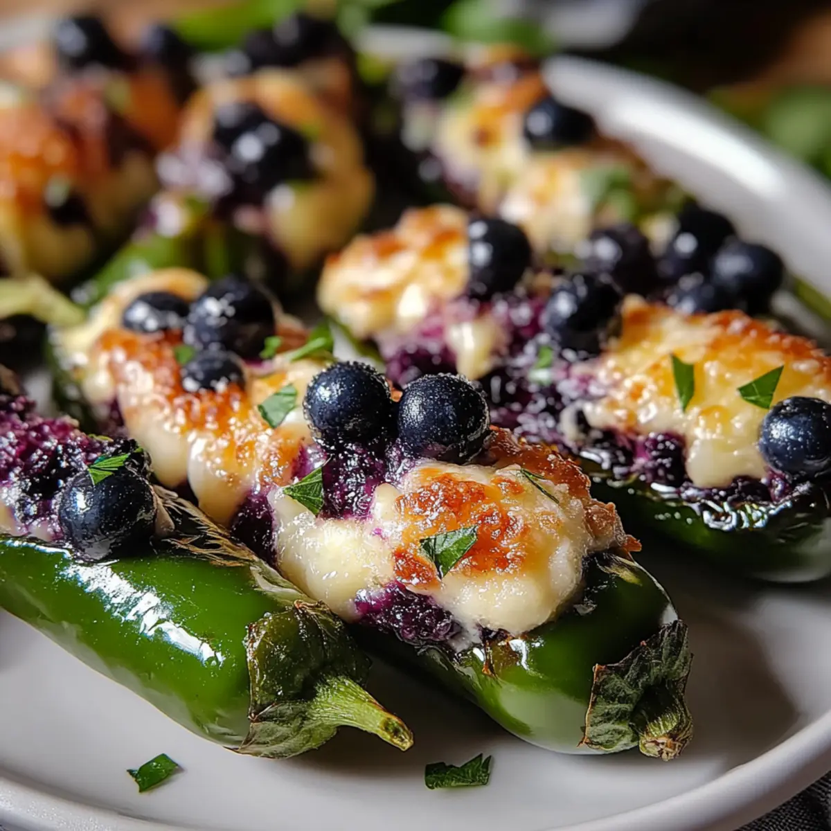 Blueberry Brie Jalapeño Poppers
