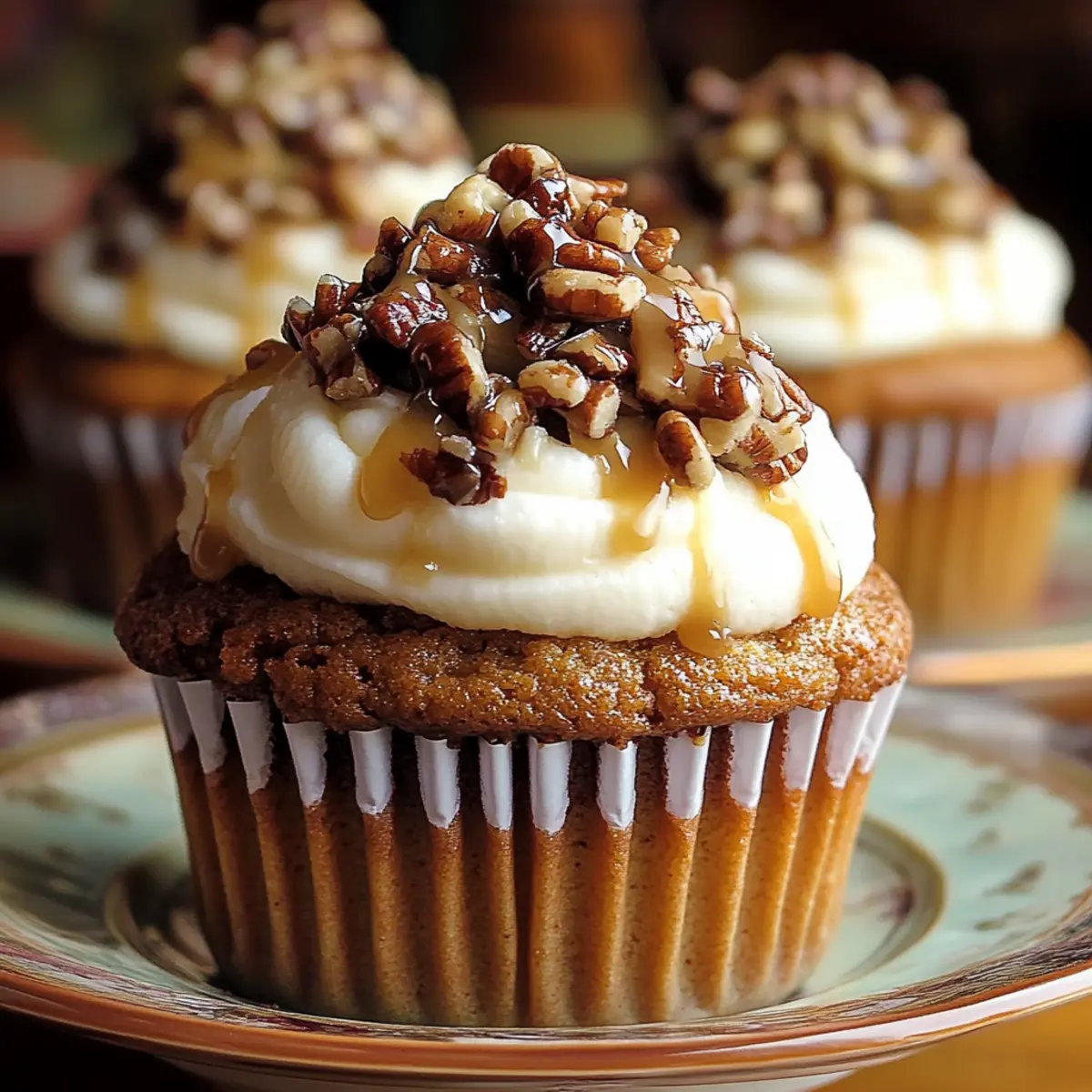 Pecan Pie Pumpkin Cupcakes