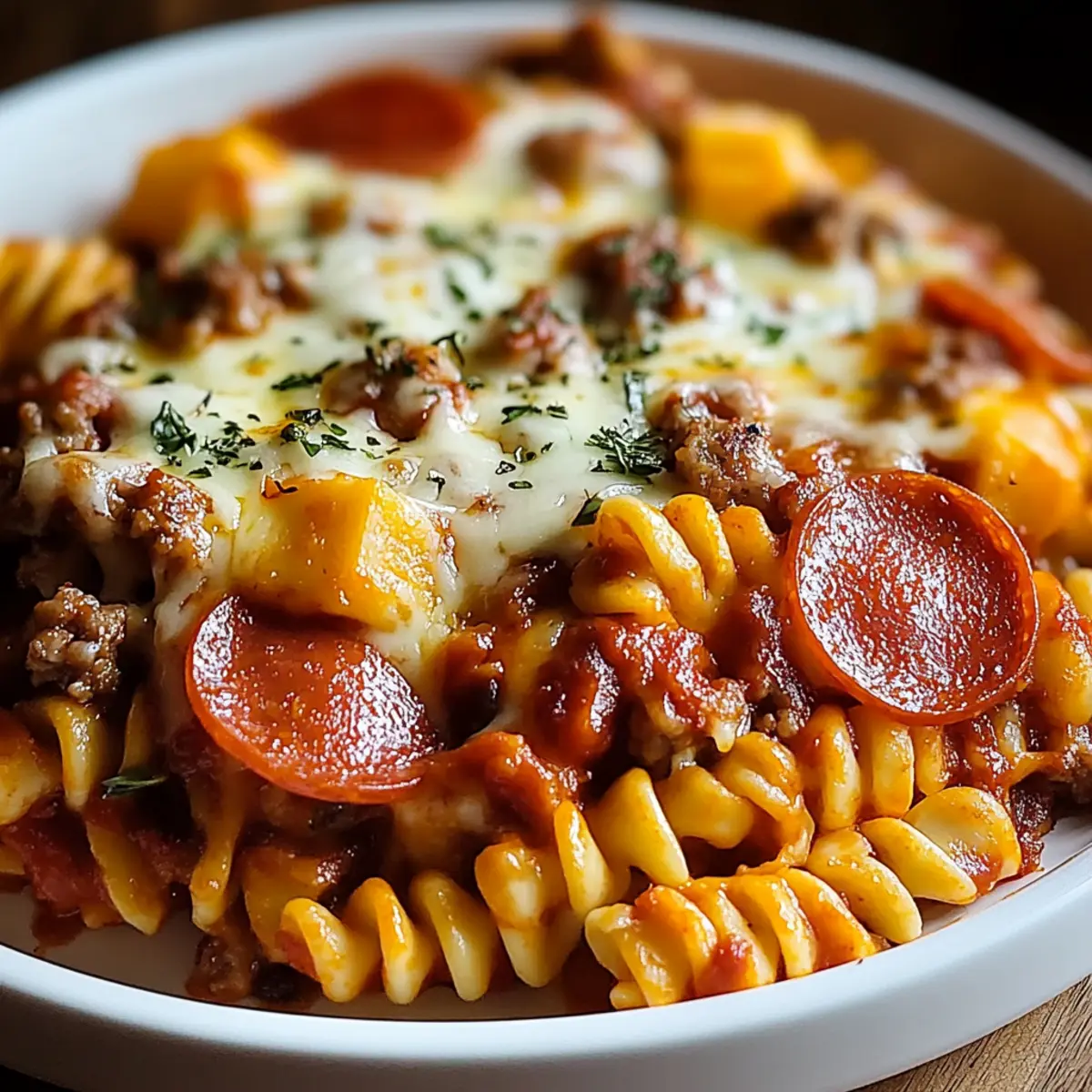 Crockpot Pizza Casserole