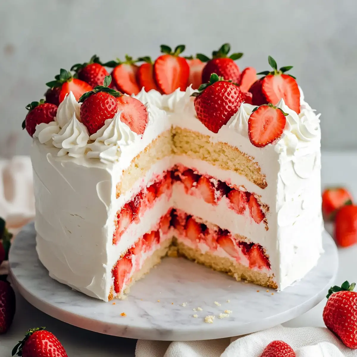 Strawberry Cream Cake