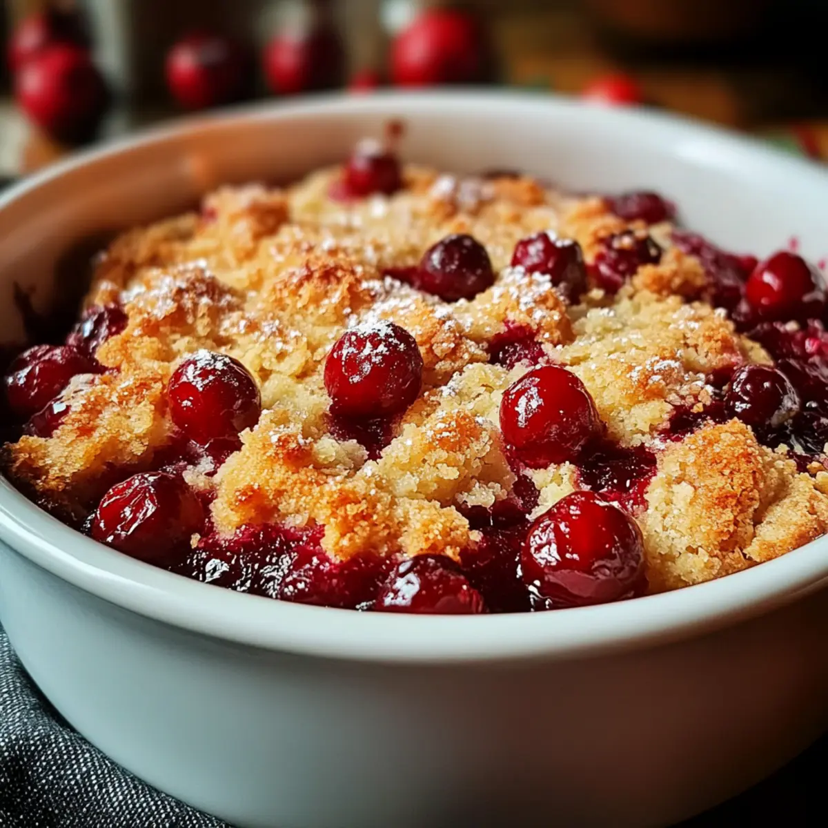 Crispy Cranberry Cobbler