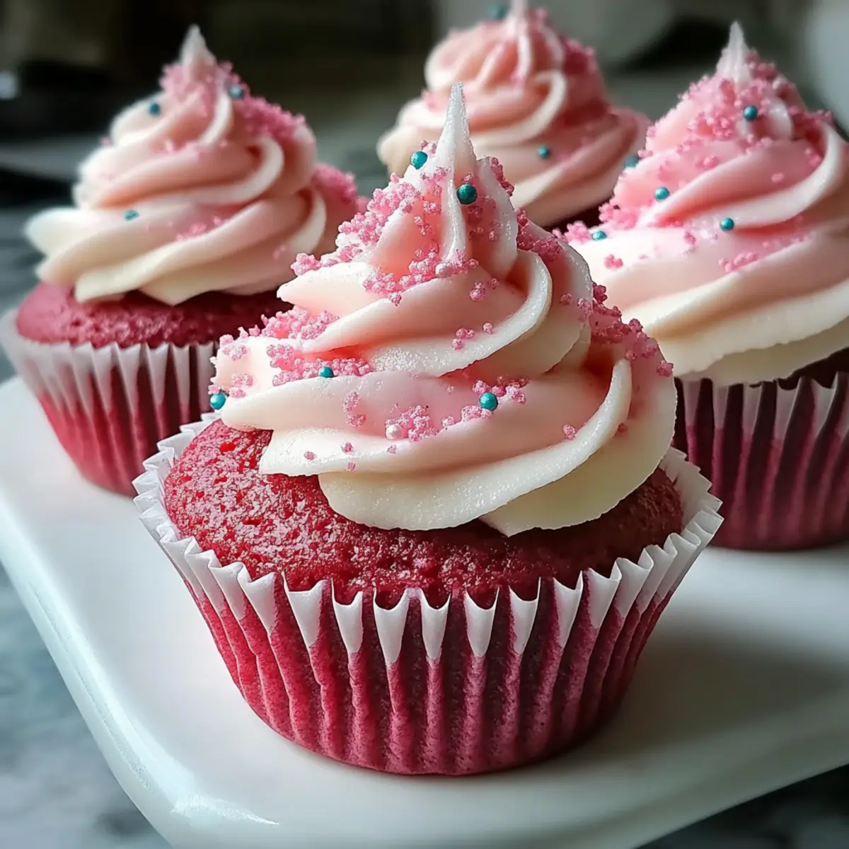 Pink Velvet Cupcakes