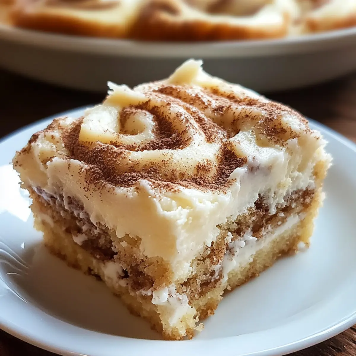 Cinnamon Roll Poke Cake