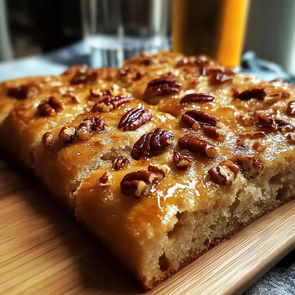 Sticky Pecan Focaccia Bread