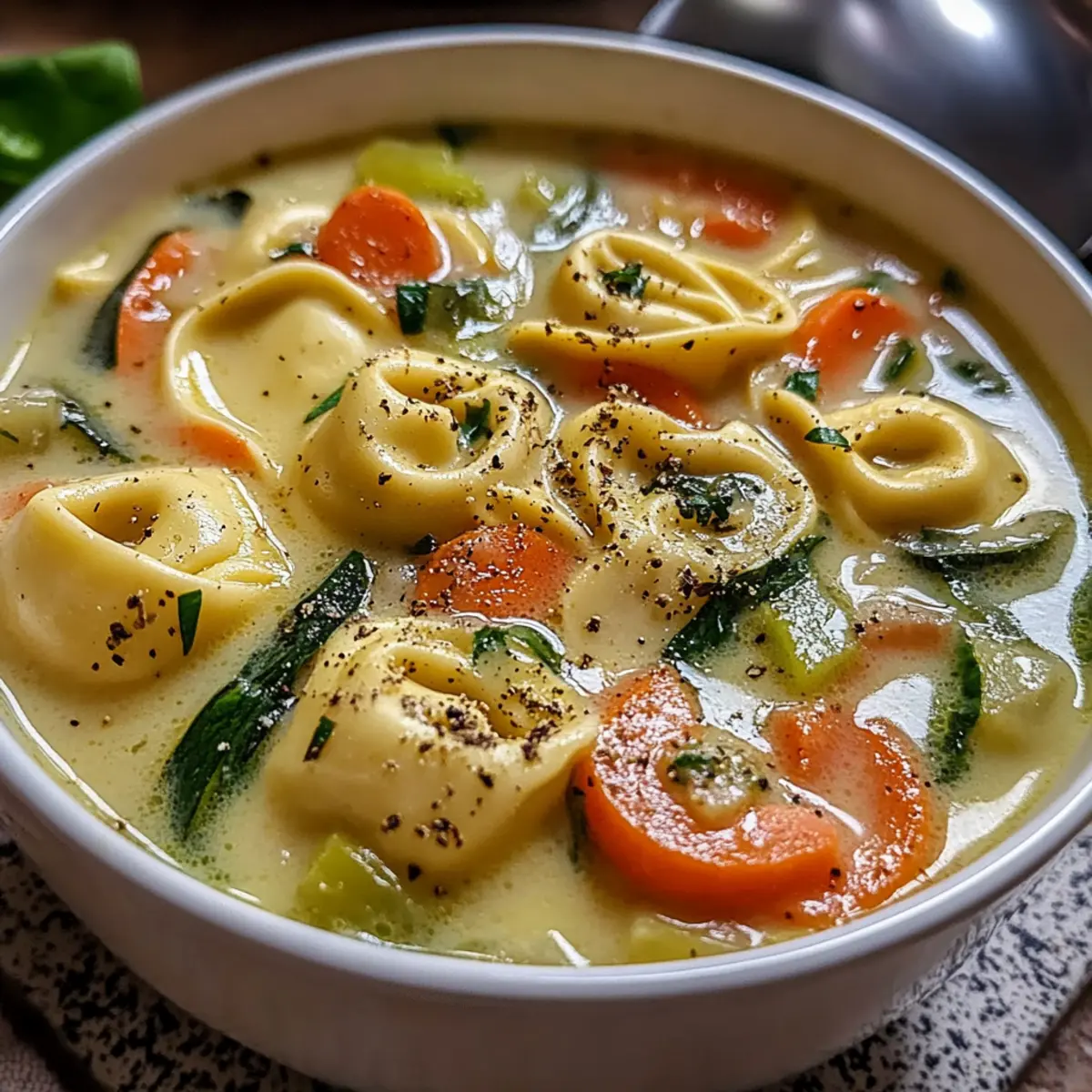 Creamy Vegetable Tortellini Soup